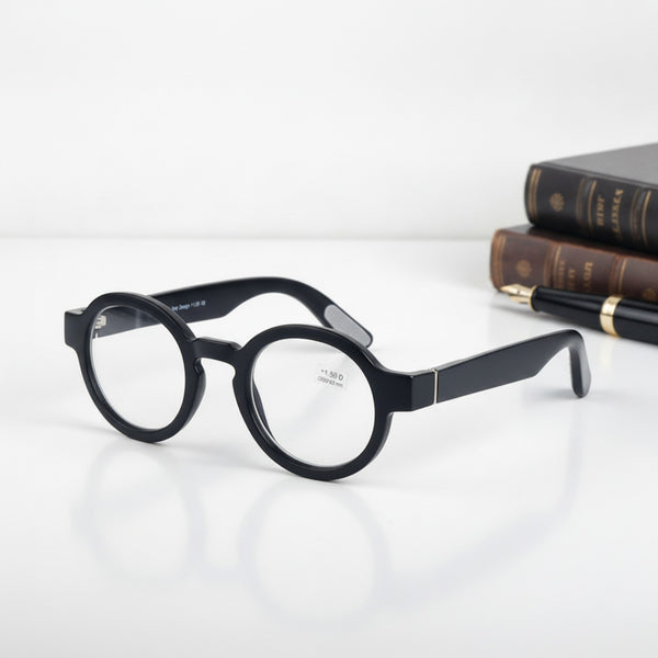 Lunettes De Lecture Vintage Rondes - Cadre Épais - Noir