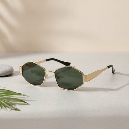 Lunettes De Soleil Hexagonales - Vert Foncé
