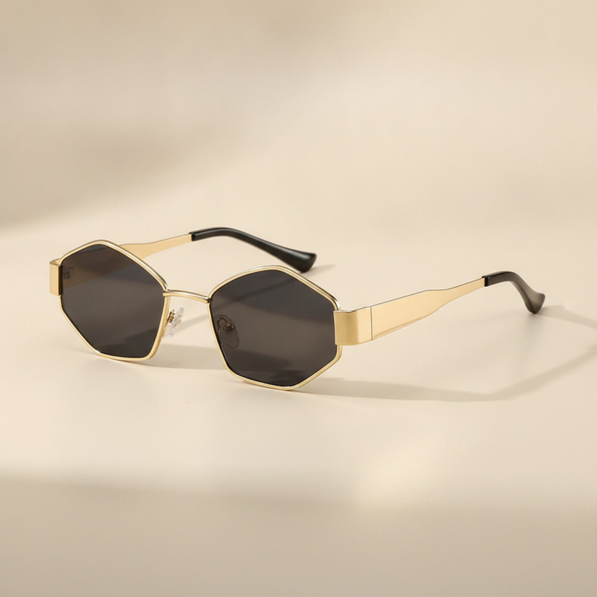 Lunettes De Soleil Hexagonales - Or