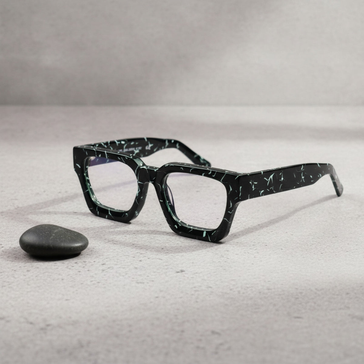 Lunettes De Lecture Carrées Surdimensionnées En Acétate Epais - Anti Lmière - Bleu