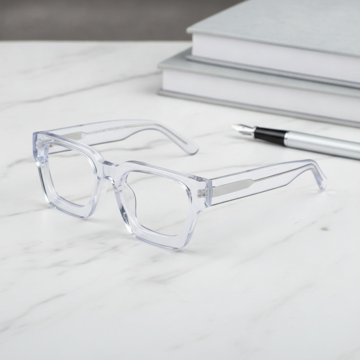 Lunettes De Lecture Carrées Surdimensionnées En Acétate Epais - Anti Lumière Bleu