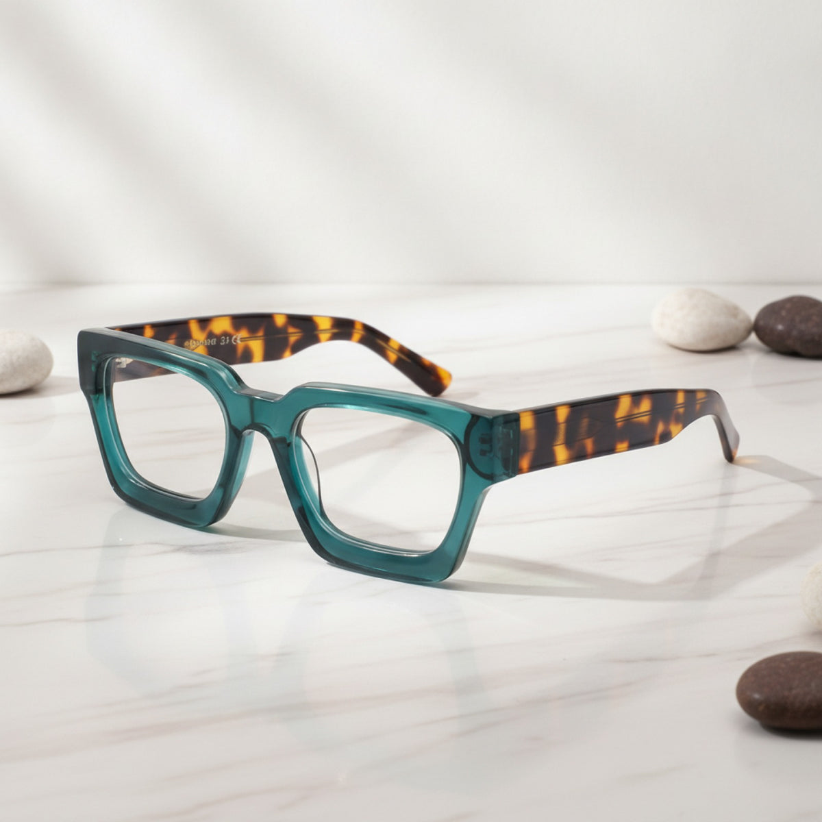 Lunettes De Lecture Carrées Surdimensionnées En Acétate Epais - Anti Lumière Bleue