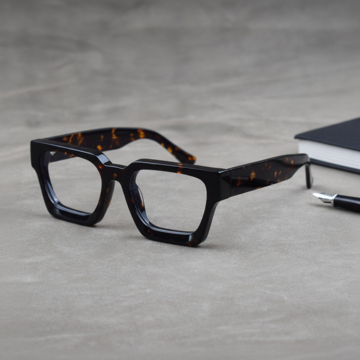 Lunettes De Lecture Carrées Surdimensionnées En Acétate Epais - Anti Lumière Bleu