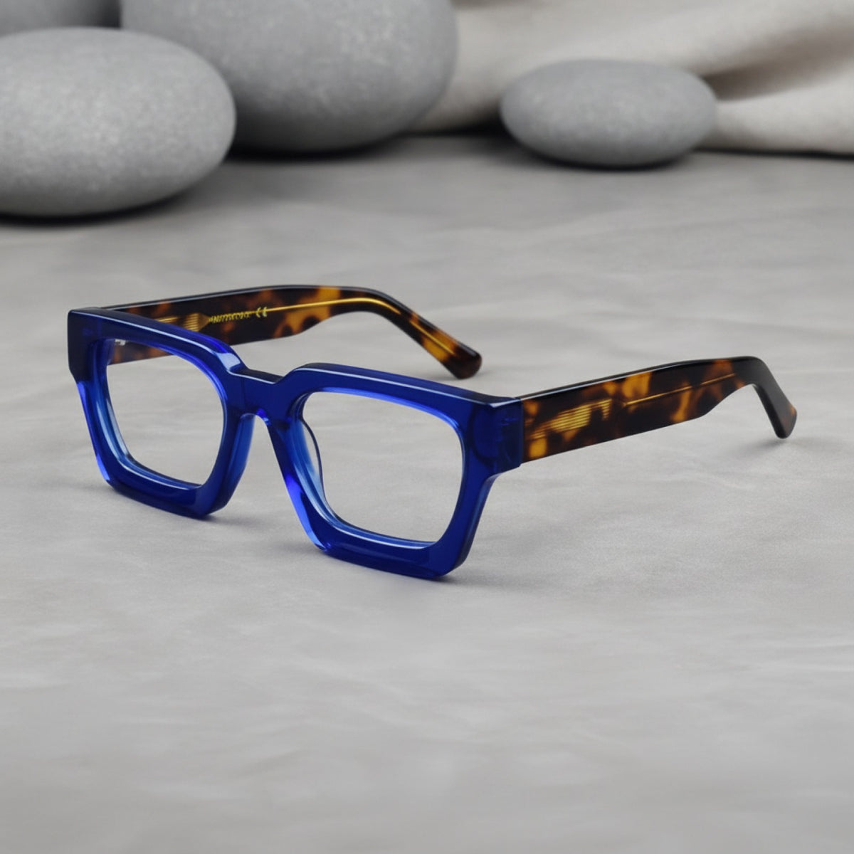 Lunettes De Lecture Carrées Surdimensionnées En Acétate Epais - Anti Lumière Bleu