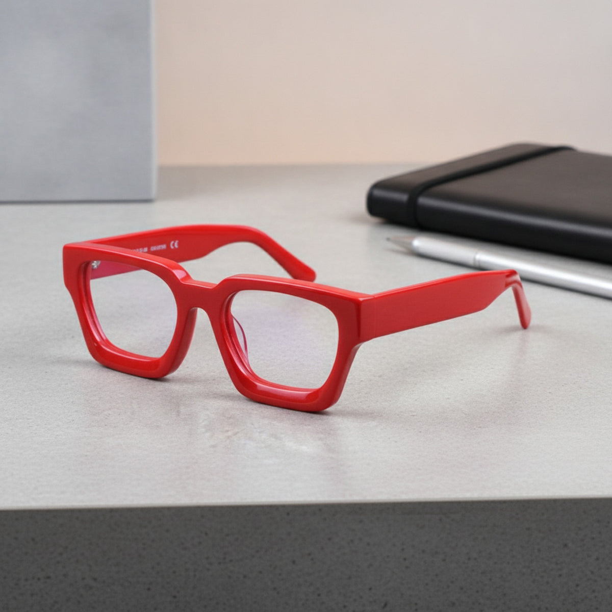 Lunettes De Lecture Carrées Surdimensionnées En Acétate Epais - Anti Lumière Bleu - Ruge