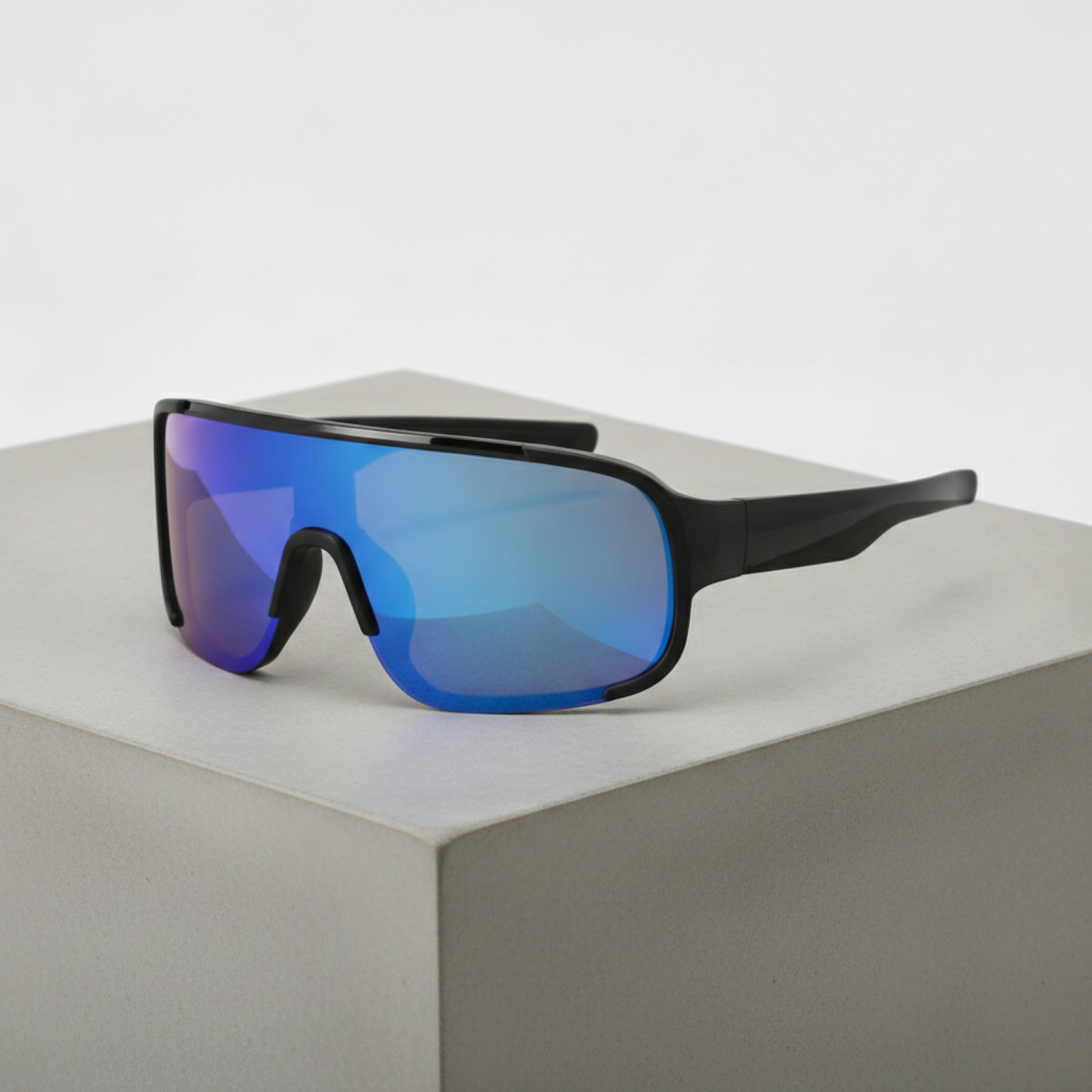 Lunettes de Soleil Cyclisme Enfant - Noir et Bleu