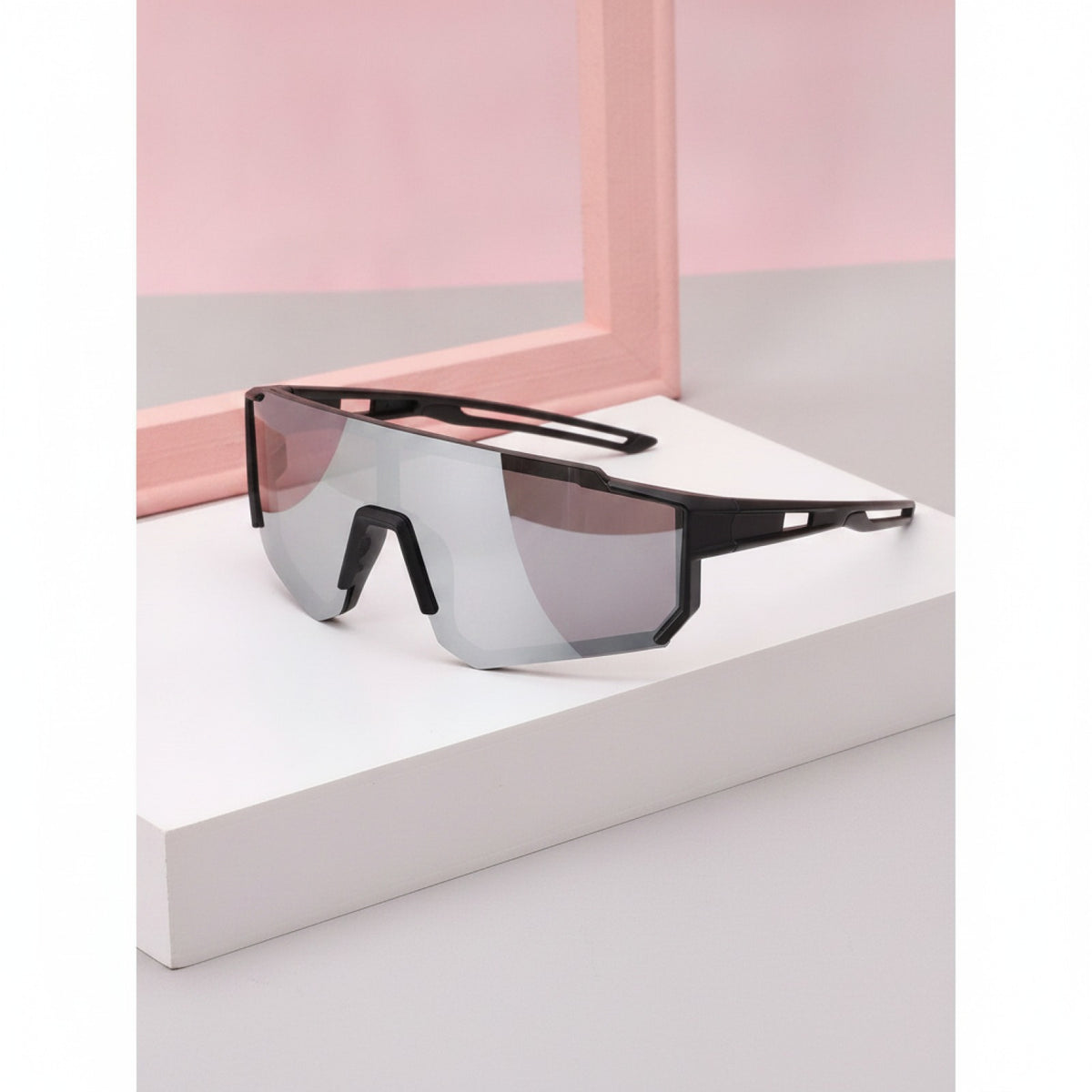 Lunettes de Soleil Pour Le Sport - Enfant - Noir Argenté