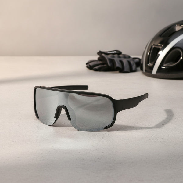 Lunettes de Soleil Cyclisme Enfant - Noir Argenté