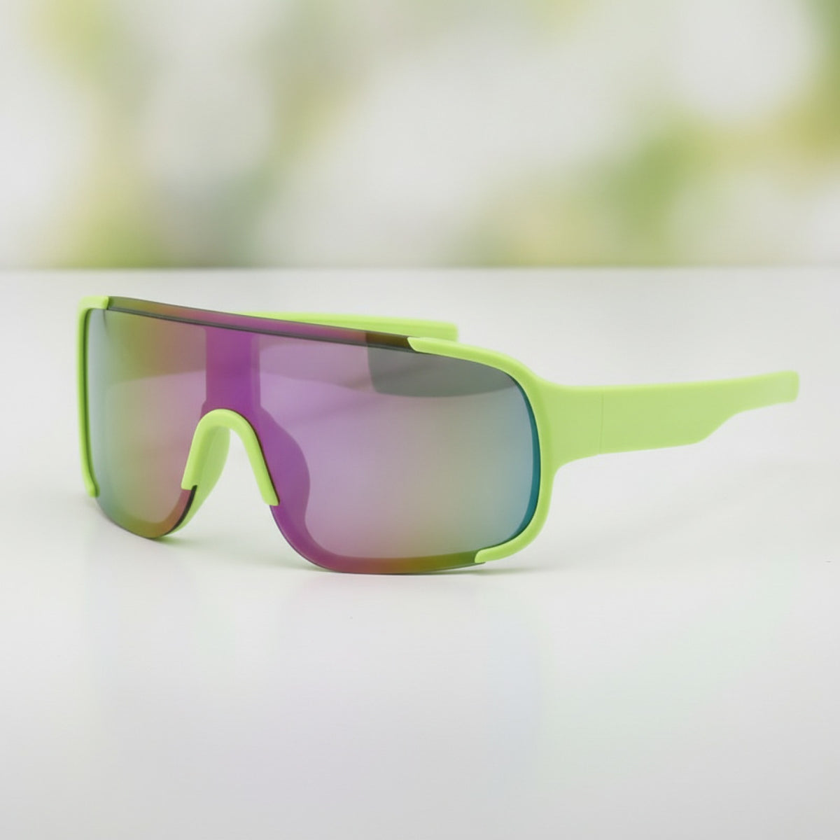 Lunettes de Soleil Cyclisme Enfant - Vert Jaune