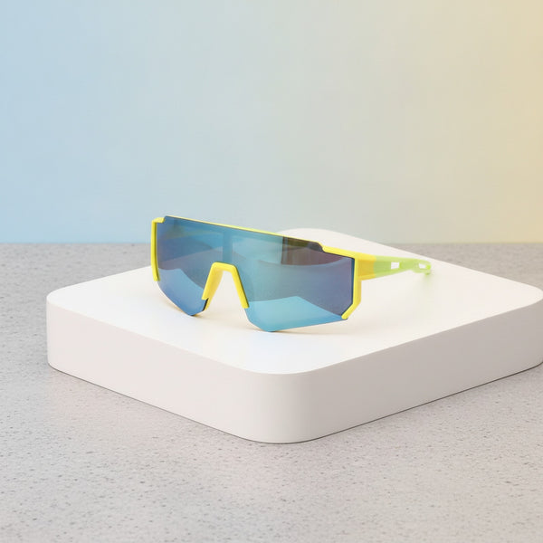 Lunettes de Soleil De Sports Enfant - Jaune Bleu