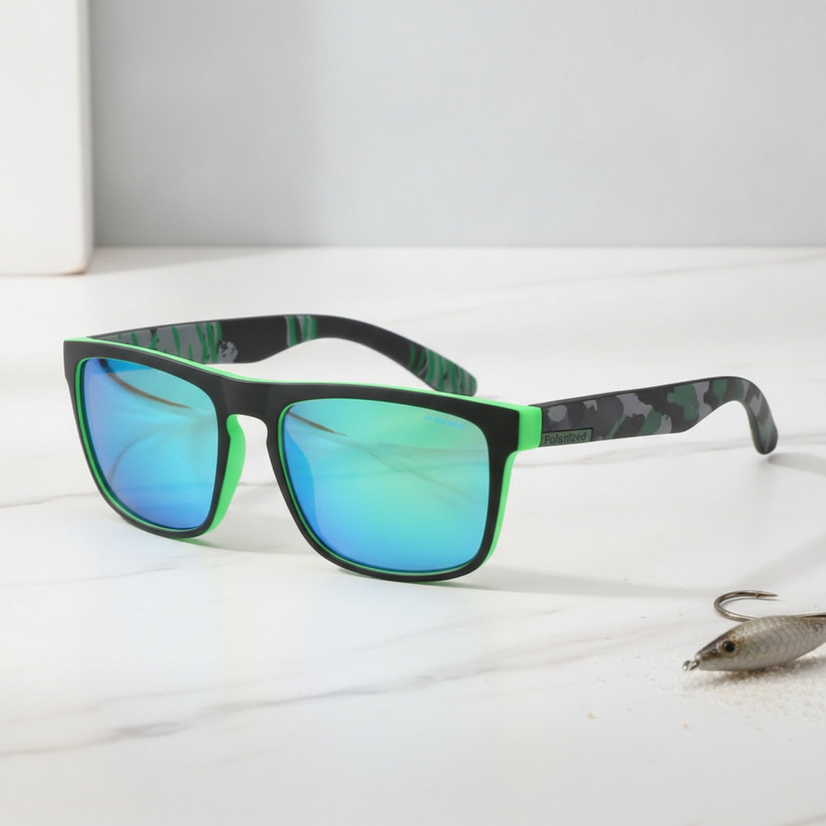Lunettes De Soleil Style Carrées Polarisées - Bleu Dégradée