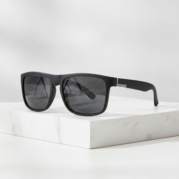 Lunettes De Soleil Polarisées - Style Carré - Noir
