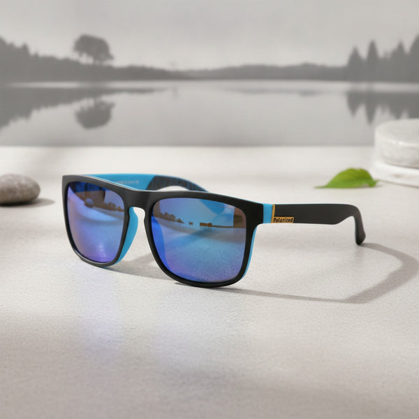 Lunettes De Soleil Carrées Polarisée - Verre Bleu