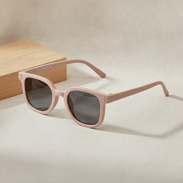 Lunettes de Soleil Carrées Enfant Protection UV - Tendance pour l'Extérieur - Marron