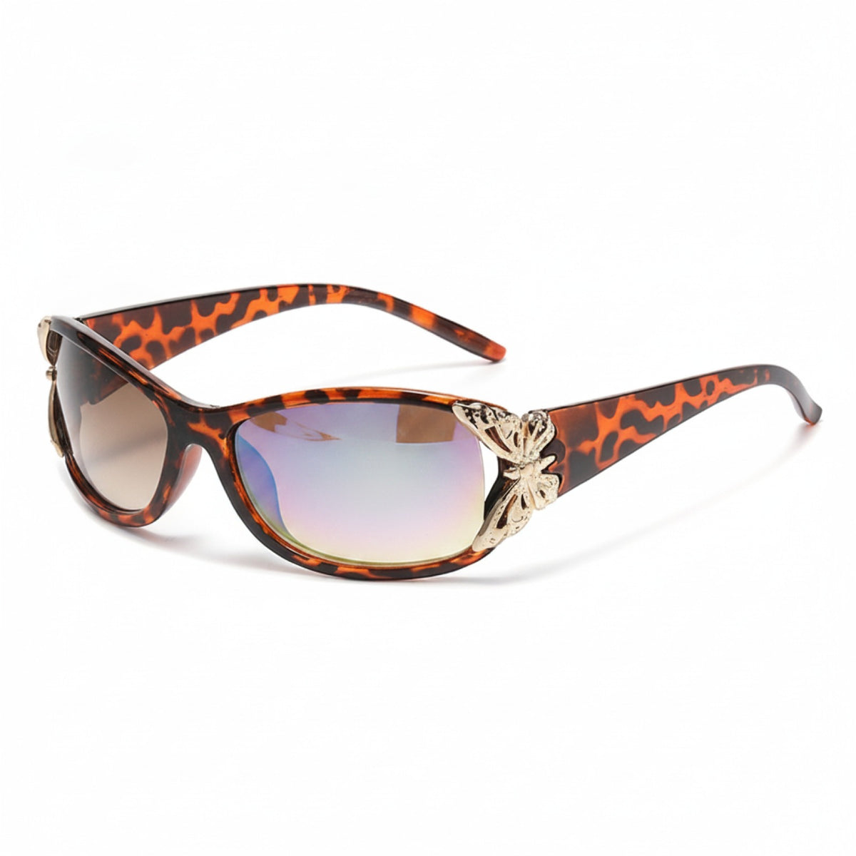 Lunettes De Soleil Papillon Irisées Tendance - Modèle Demi