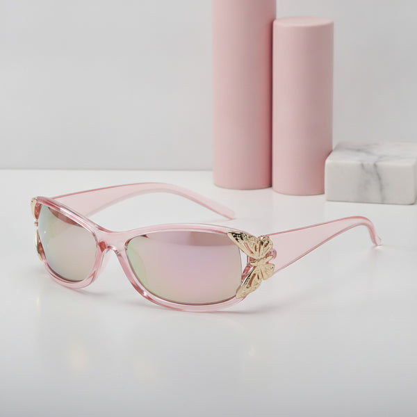 Lunettes De Soleil Papillon Irisées Tendance - Modèle - Rose