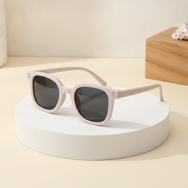 Lunettes de soleil enfant Carrées Protection Solaire - Tendance - Beige
