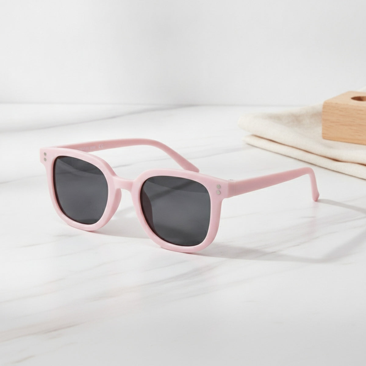 Lunettes De Soleil Enfant Carrées - Rose Mat