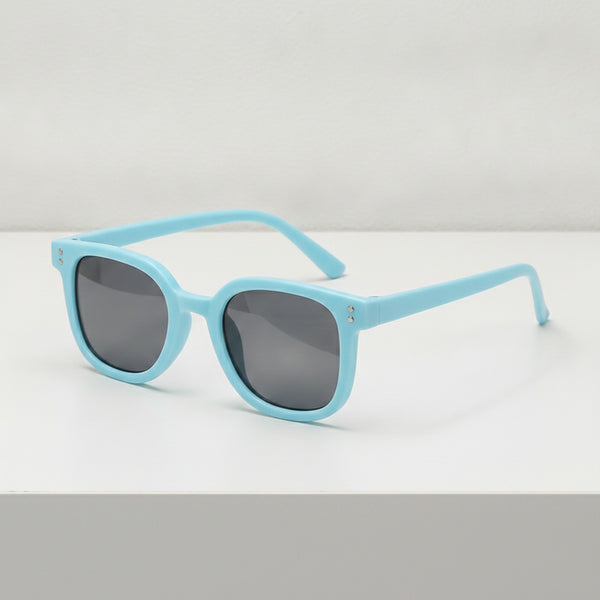 Lunettes De Soleil Enfant Carrées Protection UV - Bleu Vif