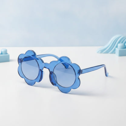 Lunettes de soleil carrées tendance pour enfant - Bleu - Protection UV