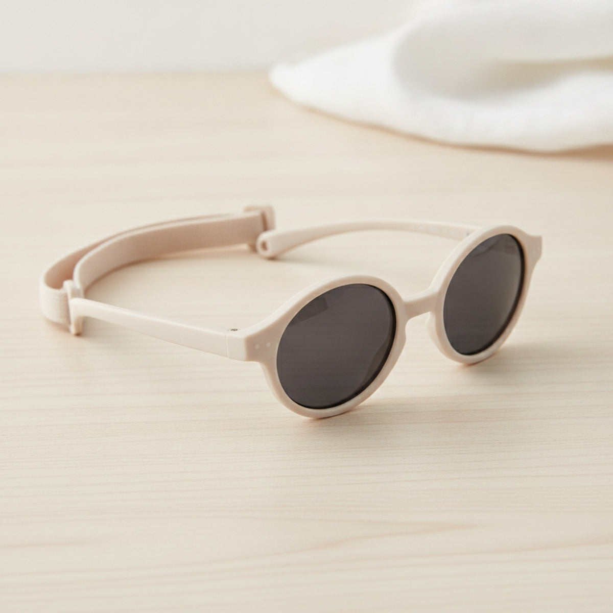 Lunettes de Soleil Bébé Polarisées Beige - Protection UV (0-24 mois)