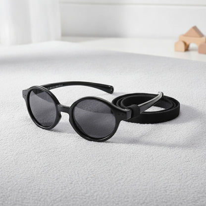 Lunettes de Soleil Bébé Polarisées UV avec Sangle - Noir (0-24 mois)