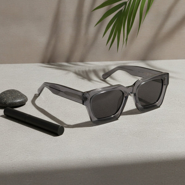 Lunettes De Soleil Rectangulaires Polarisées En Acétate - Luxe
