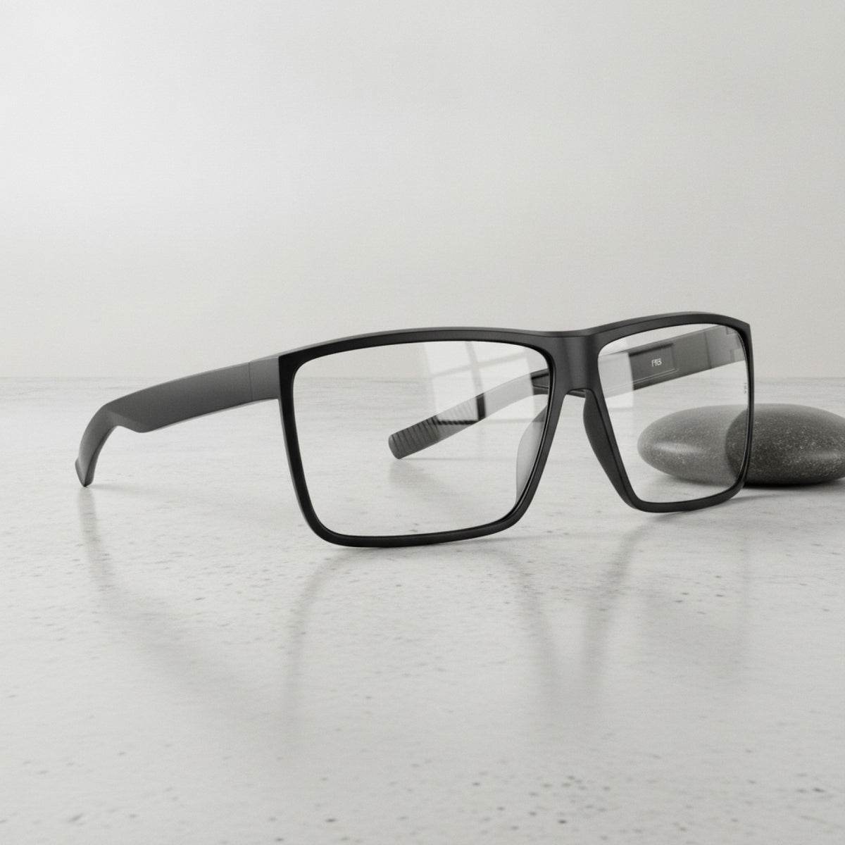 Lunettes De Soleil Sport, Hommes - Monture Ultra légère -Style Surdimensionné - Noir Transparent